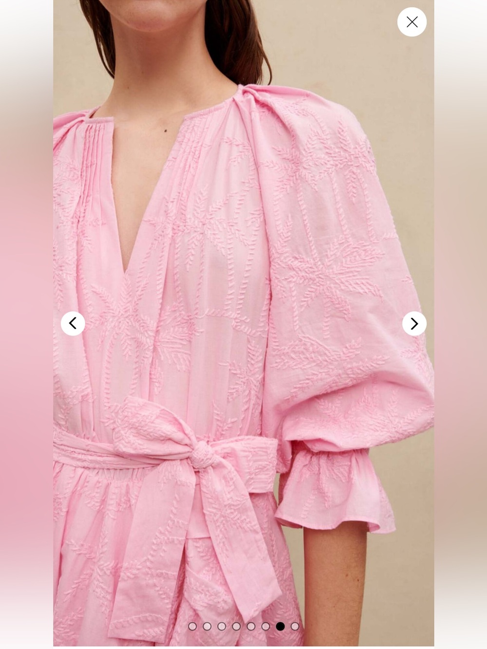 Maje Light Pink Ruffled Mini Dress - Picture 11 of 13